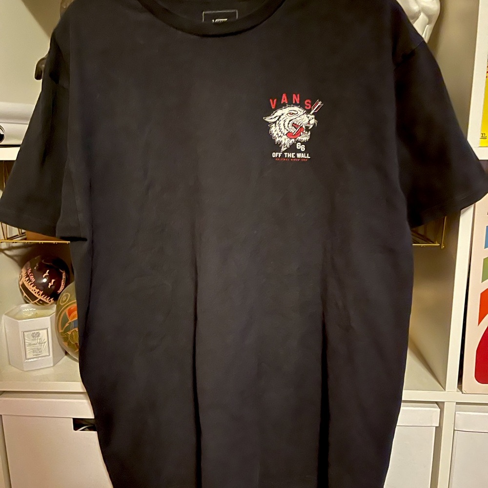 Men’s vans 66 off-the-wall large black T-shirts used in good shape